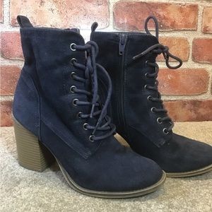 Mossimo Navy Blue lace up boots